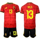 adult & kids Belgium National Soccer Team Uniform Suit 13 SELS Jersey Set Home 2026 Red Activewear