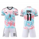 adult & kids Belgium National Soccer Team Uniform Suit 11 DOKU Jersey Set Away 2026 Pink Activewear