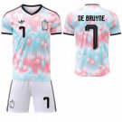 adult & kids Belgium National Soccer Team Uniform Suit 7 De Bruyne Jersey Set Away 2026 Activewear