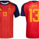 adult & kids Spain National Soccer Team Uniform 13 Raya Jersey Home Stadium 2026 Red Activewear