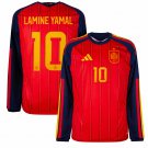 adult & kids Spain National Soccer Team Uniform 10 Lamine Yamal Jersey Home 2026 Red Long-Sleeve