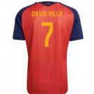 adult & kids Spain National Soccer Uniform 7 David Villa Jersey Home Stadium 2026 Red Activewear