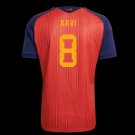adult & kids Spain National Soccer Team Uniform 8 Xavi Jersey Home Stadium 2026 Red Activewear