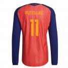 adult & kids Spain National Soccer Uniform 11 Putellas Jersey Home 2026 Red Long-Sleeve Activewear