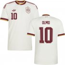 adult & kids Spain National Soccer Team Uniform 10 OLMO Jersey Away Stadium 2026 White Activewear