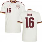 adult & kids Spain National Soccer Team Uniform 16 RODRI Jersey Away Stadium 2026 White Activewear
