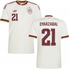 adult & kids Spain National Soccer Uniform 21 OYARZABAL Jersey Away Stadium 2026 White Activewear