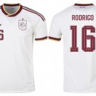 adult & kids Spain National Soccer Team Uniform 16 Rodrigo Jersey Away Stadium 2026 White Activewear
