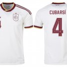 adult & kids Spain National Soccer Uniform 4 Pau Cubarsí Jersey Away Stadium 2026 White Activewear