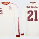 adult unisex Spain National Soccer Uniform 21 Oyarzabal Jersey Away Stadium 2026 White Long-Sleeve