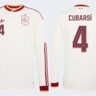adult unisex Spain National Soccer Team Uniform 4 Cubarsi Jersey Away Stadium 2026 White Long-Sleeve