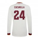 adult unisex Spain National Soccer Uniform 24 Cucurella Jersey Away Stadium 2026 White Long-Sleeve
