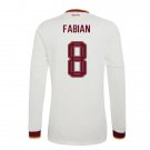 adult unisex Spain National Soccer Team Uniform 8 Fabian Jersey Away Stadium 2026 White Long-Sleeve