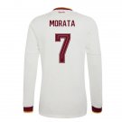 adult unisex Spain National Soccer Team Uniform 7 Morata Jersey Away Stadium 2026 White Long-Sleeve