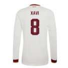 adult unisex Spain National Soccer Team Uniform 8 Xavi Jersey Away Stadium 2026 White Long-Sleeve