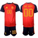 adult & kids Spain Soccer Team Uniform Suit 00 Custom name number Jersey Set 2026 Home Activewear
