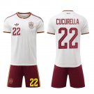 adult & kids Spain National Soccer Uniform Suit 22 Marc Cucurella Jersey Set 2026 Away Activewear