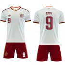 adult & kids Spain National Soccer Uniform Suit 9 GAVI Jersey Set Away Stadium 2026 White Activewear