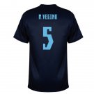 adult unisex Uruguay National Soccer Uniform 5 M.Vecino Jersey Away Stadium 2026 Navy Activewear