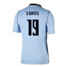 adult unisex Uruguay National Soccer Uniform 19 S.Coates Jersey Home Stadium 2026 Blue Activewear