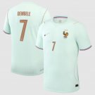 adult & kids France National Soccer Uniform 7 Ousmane Dembélé Jersey Away 2026 Green Activewear