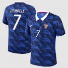 adult & kids France National Soccer Uniform 7 Ousmane Dembélé Jersey Home 2026 Blue Activewear