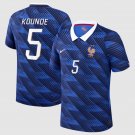 adult & kids France National Soccer Team Uniform 5 Jules Koundé Jersey Home 2026 Blue Activewear