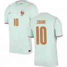 adult & kids France National Soccer Team Uniform 10 ZIDANE Jersey Away Stadium 2026 Green Activewear