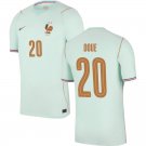 adult & kids France National Soccer Uniform 20 Desire Doue Jersey Away Stadium 2026 Green Activewear