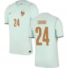 adult & kids France National Team Soccer Uniform 24 Rayan Cherki Jersey Away 2026 Green Activewear