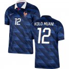 adult & kids France National Soccer Uniform 12 Randal Kolo Muani Jersey Home 2026 Blue Activewear