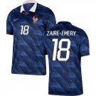 adult & kids France National Soccer Uniform 18 ZAIRE-EMERY Jersey Home Stadium 2026 Blue Activewear