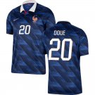adult & kids France National Soccer Uniform 20 Desire Doue Jersey Home Stadium 2026 Blue Activewear