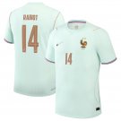 adult & kids France National Soccer Team Uniform 14 Rabiot Jersey Away Stadium 2026 Green Activewear