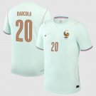 adult & kids France National Soccer Uniform 20 Barcola Jersey Away Stadium 2026 Green Activewear