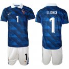 adult & kids France National Soccer Team Uniform Suit 1 LLORIS Jersey Set Home 2026 Blue Activewear