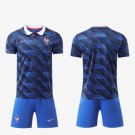 adult & kids France National Soccer Uniform Suit Blank Jersey Set Home Stadium 2026 Blue Activewear