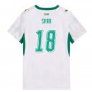 adult unisex Senegal National Soccer Team Uniform 18 Sarr Jersey Home Stadium 2026 White Activewear