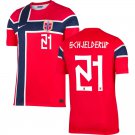 adult & kids Norway National Soccer Uniform 21 SCHJELDERUP Jersey Home Stadium 2026 Red Activewear