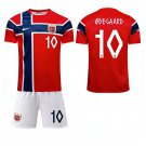 adult & kids Norway National Soccer Uniform Suit 10 ODEGAARD Jersey Set Home 2026 Red Activewear
