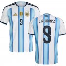 adult & kids Argentina National Soccer Uniform 9 Julián Álvarez Jersey Home 2026 Blue Activewear
