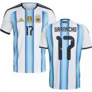 adult & kids Argentina National Soccer Uniform 17 GARNACHO Jersey Home Stadium 2026 Blue Activewear