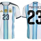 adult & kids Argentina National Soccer Uniform 23 Martinez Jersey Home Stadium 2026 Blue Activewear