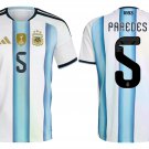 adult & kids Argentina National Soccer Uniform 5 Paredes Jersey Home Stadium 2026 Blue Activewear