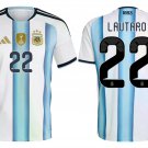 adult & kids Argentina National Soccer Uniform 22 Lautaro Jersey Home Stadium 2026 Blue Activewear