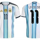 adult & kids Argentina National Soccer Uniform 11 Lo Celso Jersey Home Stadium 2026 Blue Activewear