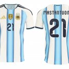 adult & kids Argentina National Soccer Team Uniform 21 Mastantuono Jersey Home 2026 Blue Activewear