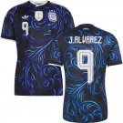 adult & kids Argentina National Soccer Uniform 9 Julián Álvarez Jersey Away 2026 Black Activewear