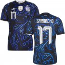 adult & kids Argentina National Soccer Uniform 17 GARNACHO Jersey Away Stadium 2026 Black Activewear
