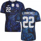 adult & kids Argentina National Soccer Team Uniform 22 L. MARTINEZ Jersey Away 2026 Black Activewear